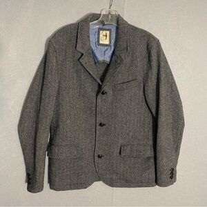 Relwen Gray Herringbone Blazer Sport Coat Huckberry Coat Men’s Size Small.Read